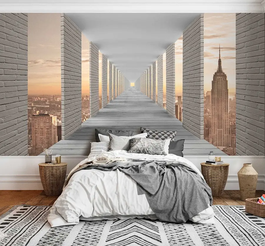 wall murals Tunnel with a view of New York u59788