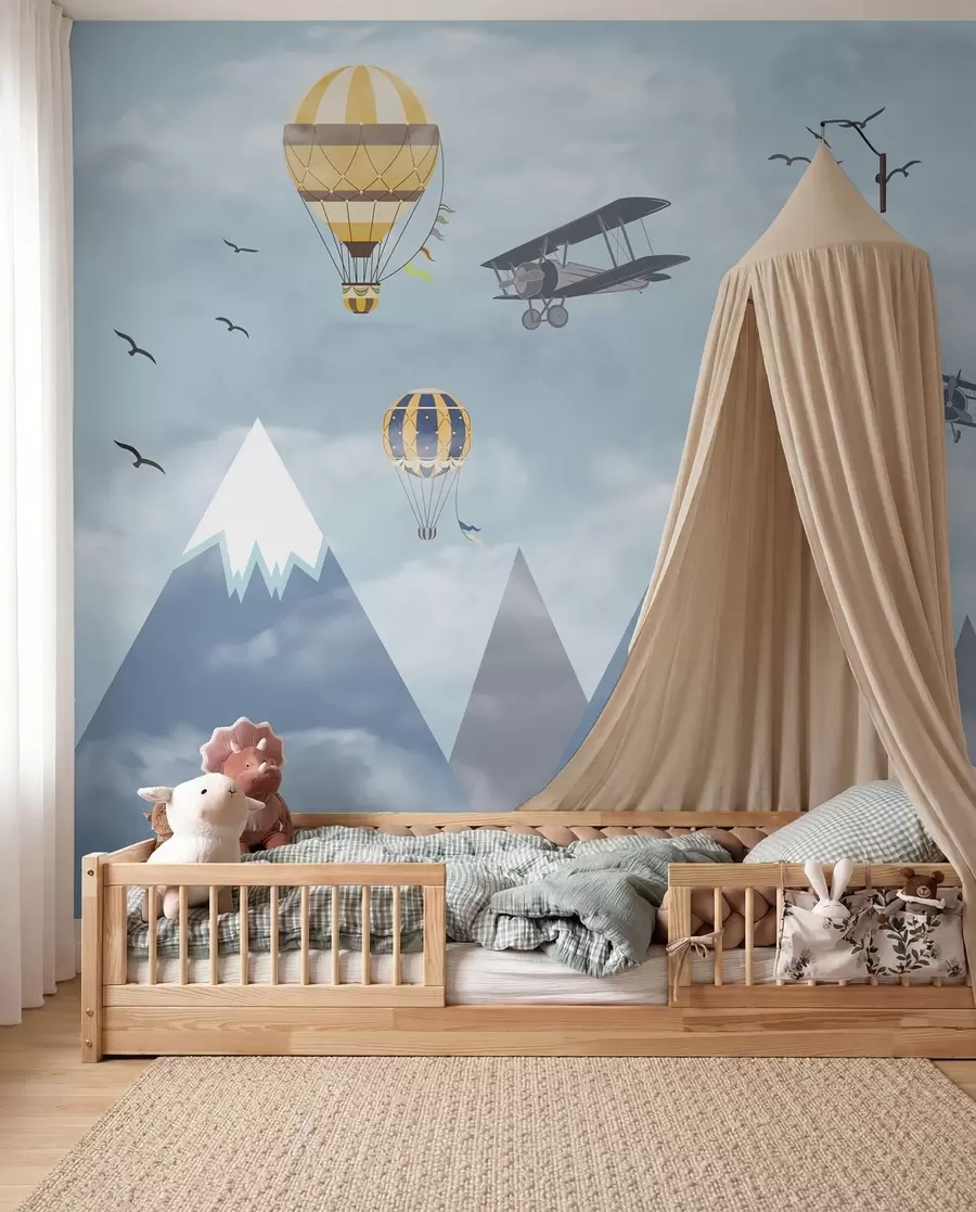 wall murals Mountains and balloons u60492