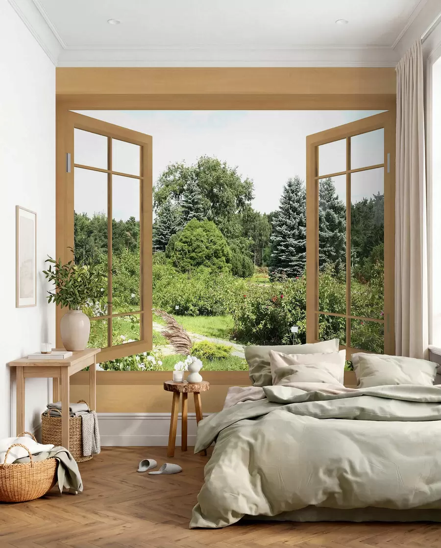 wall murals Open Garden Window u60673