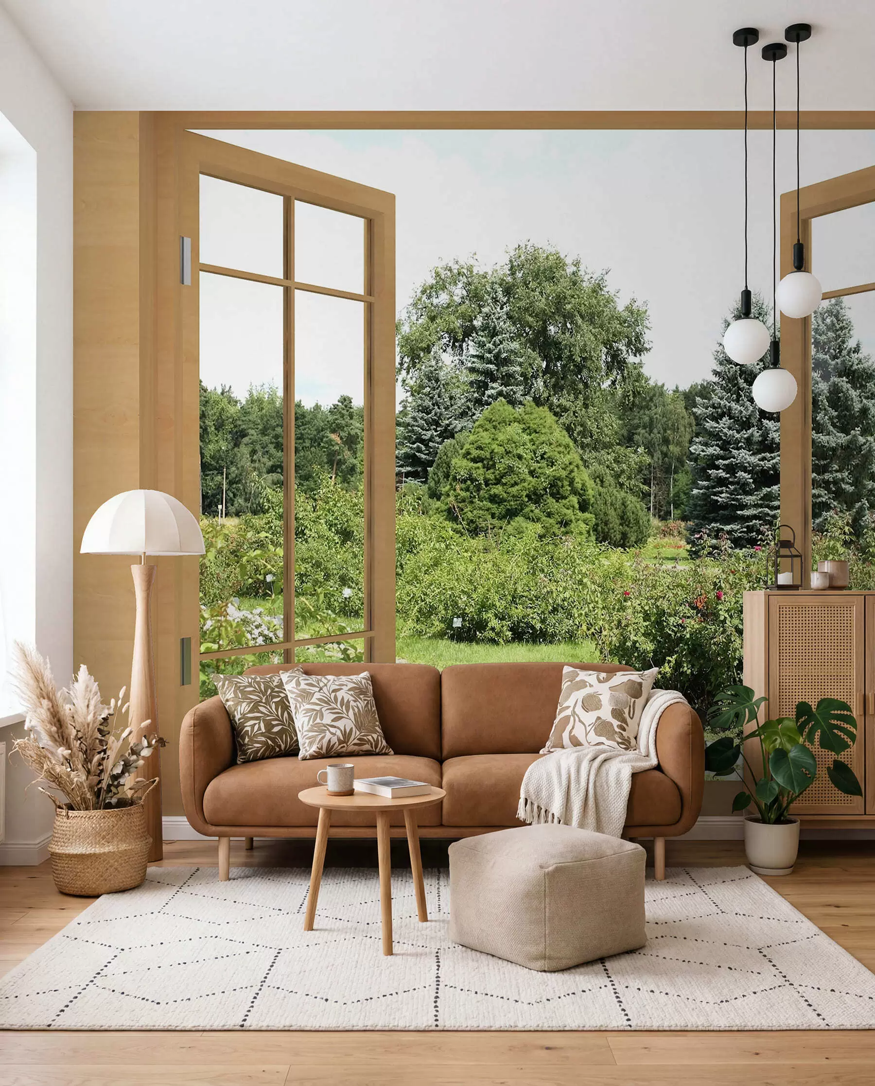 wall murals Open Garden Window u60673