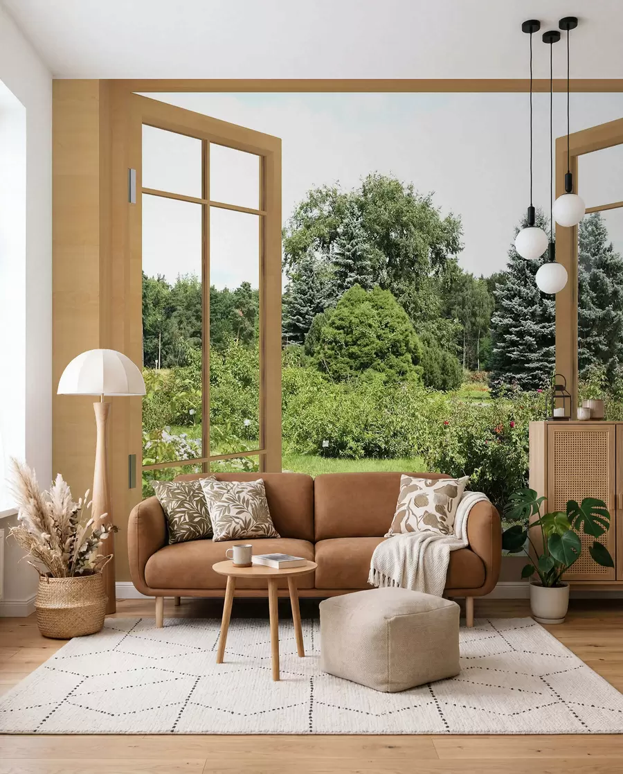 wall murals Open Garden Window u60673