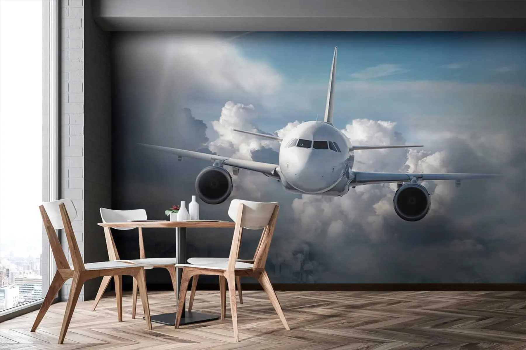 wall murals A plane in the clouds u62417