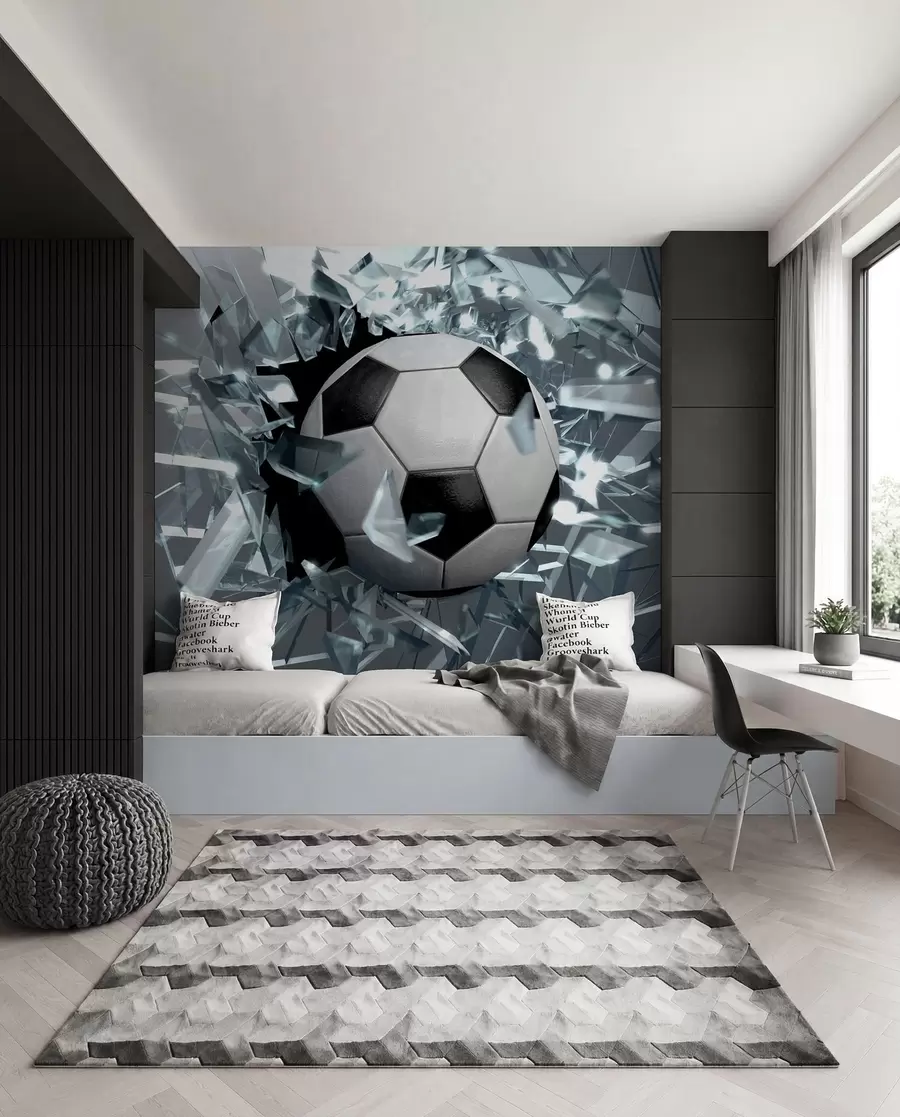 wall murals Football through Glass u64581