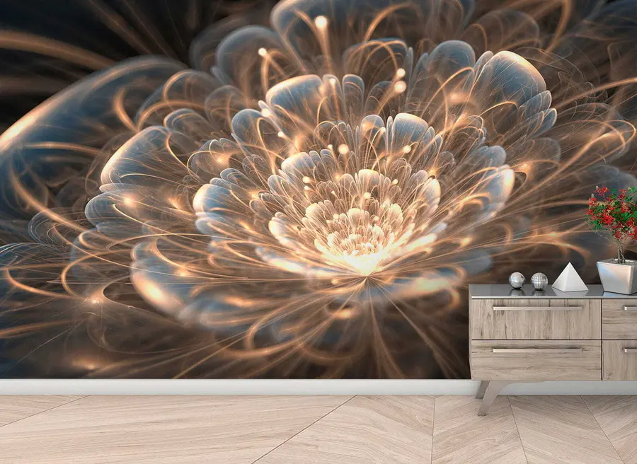 wall murals Drawing with light on a dark background u59705