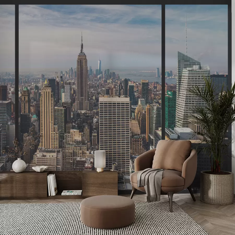 wall murals View of the city u68001