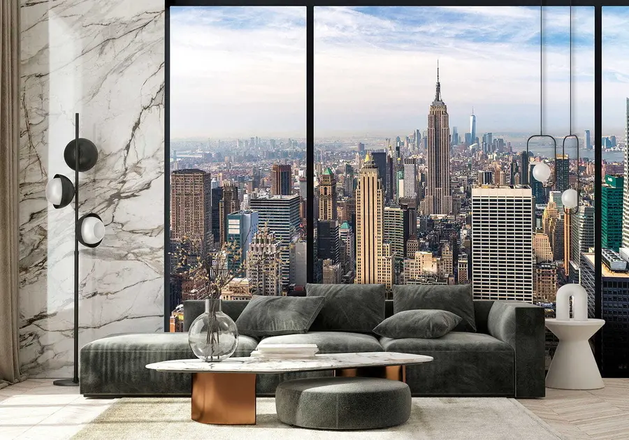 wall murals View of the city u68001