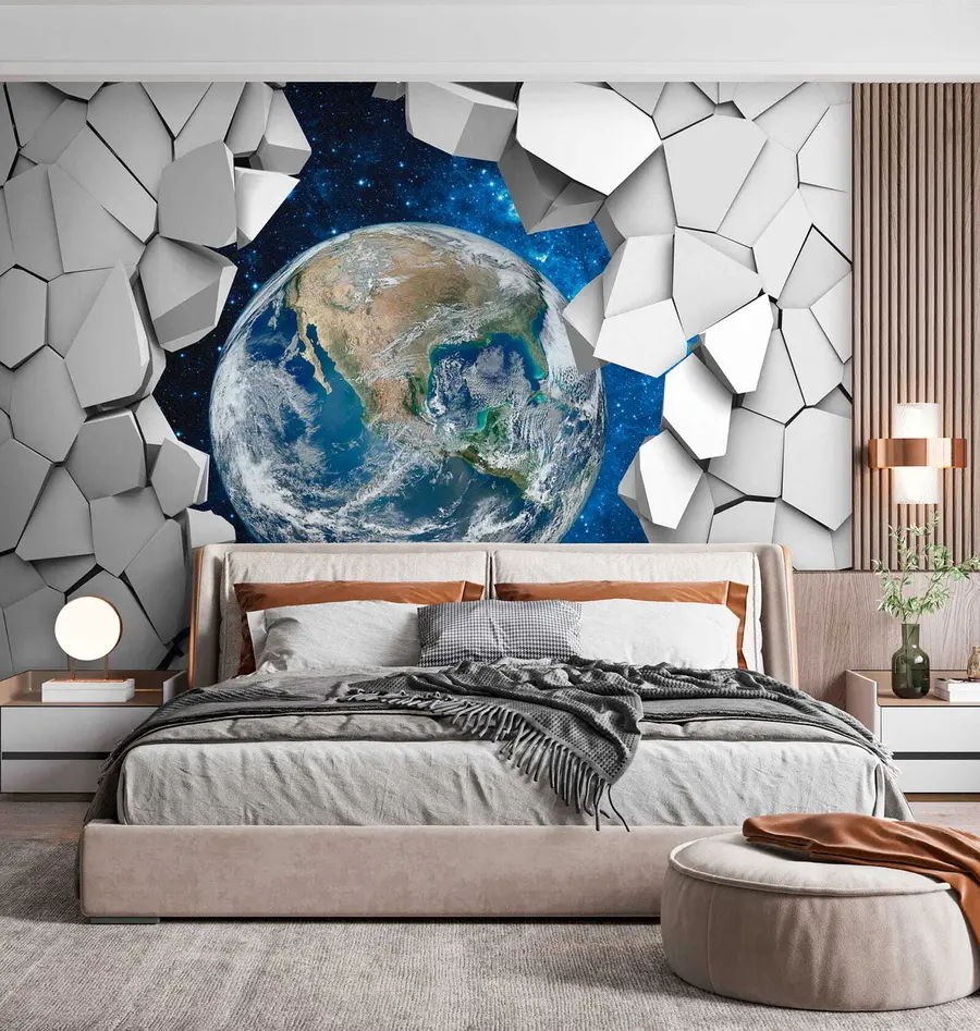 wall murals 3D wall and planet u77808