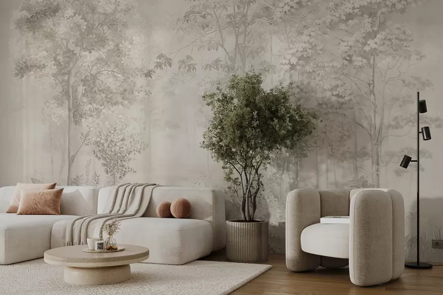 wall murals Charming forest u78448