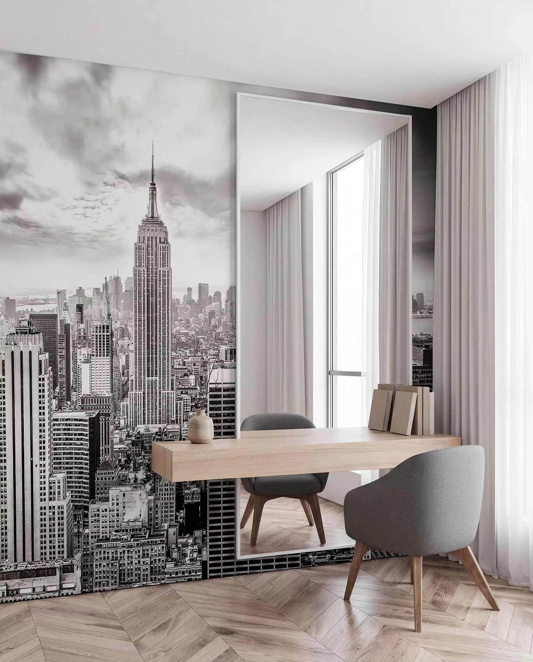 wall murals Manhattan in Monochrome u58762