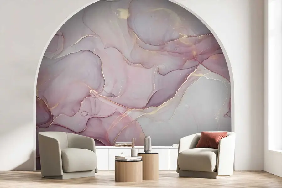 wall murals Fluid in pink u70787