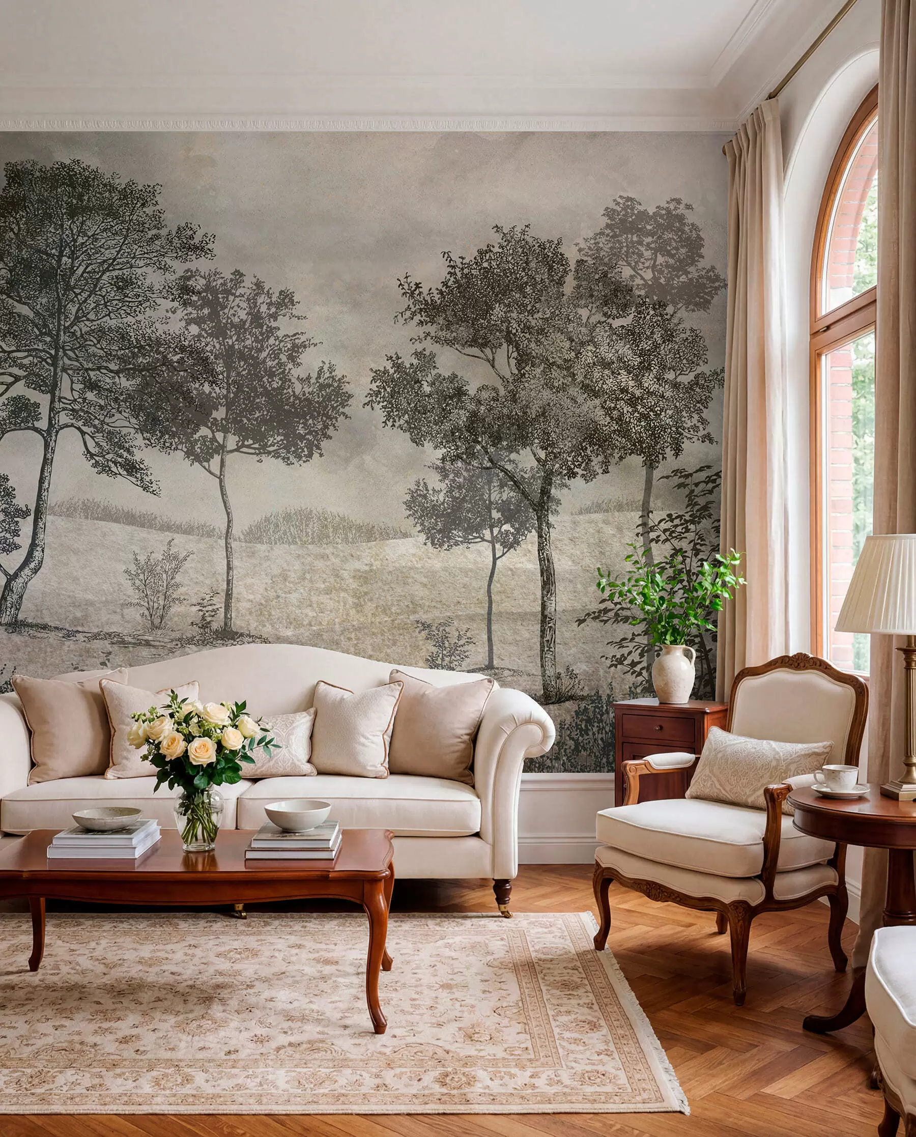 wall murals Woodland in Fine Lines u80030