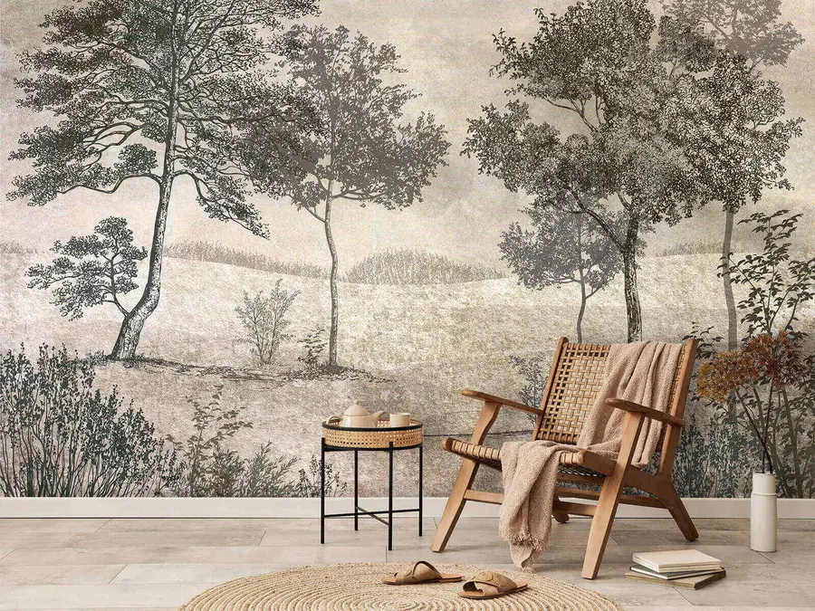 wall murals Vintage trees u80030