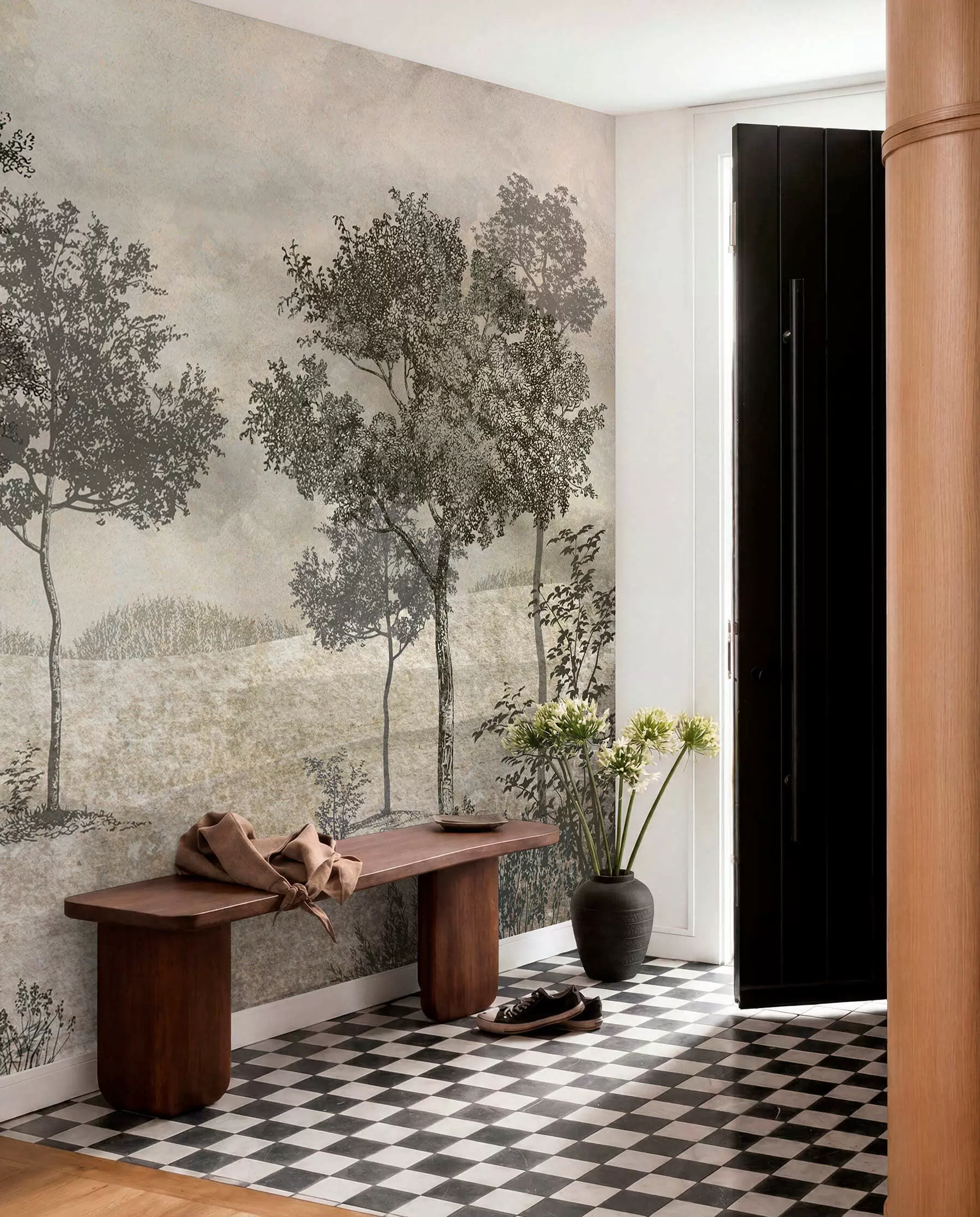 wall murals Woodland in Fine Lines u80030