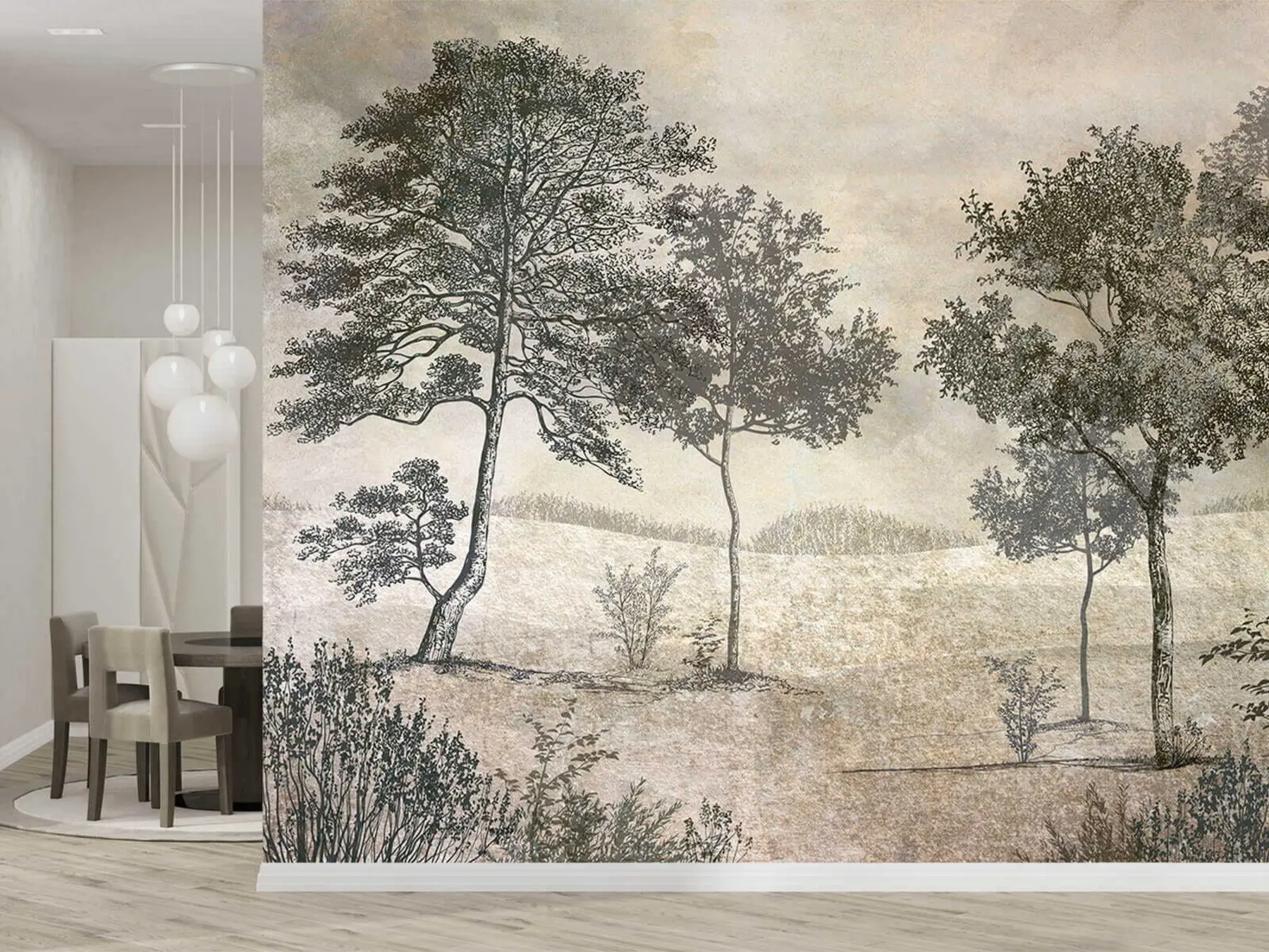 wall murals Vintage trees u80030