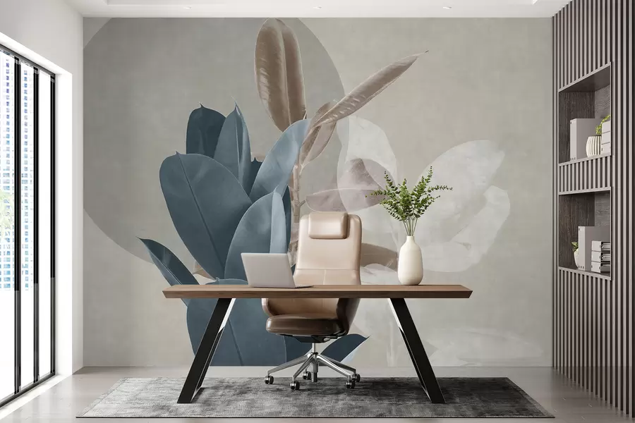 wall murals Ficus on grunge wall background u71334