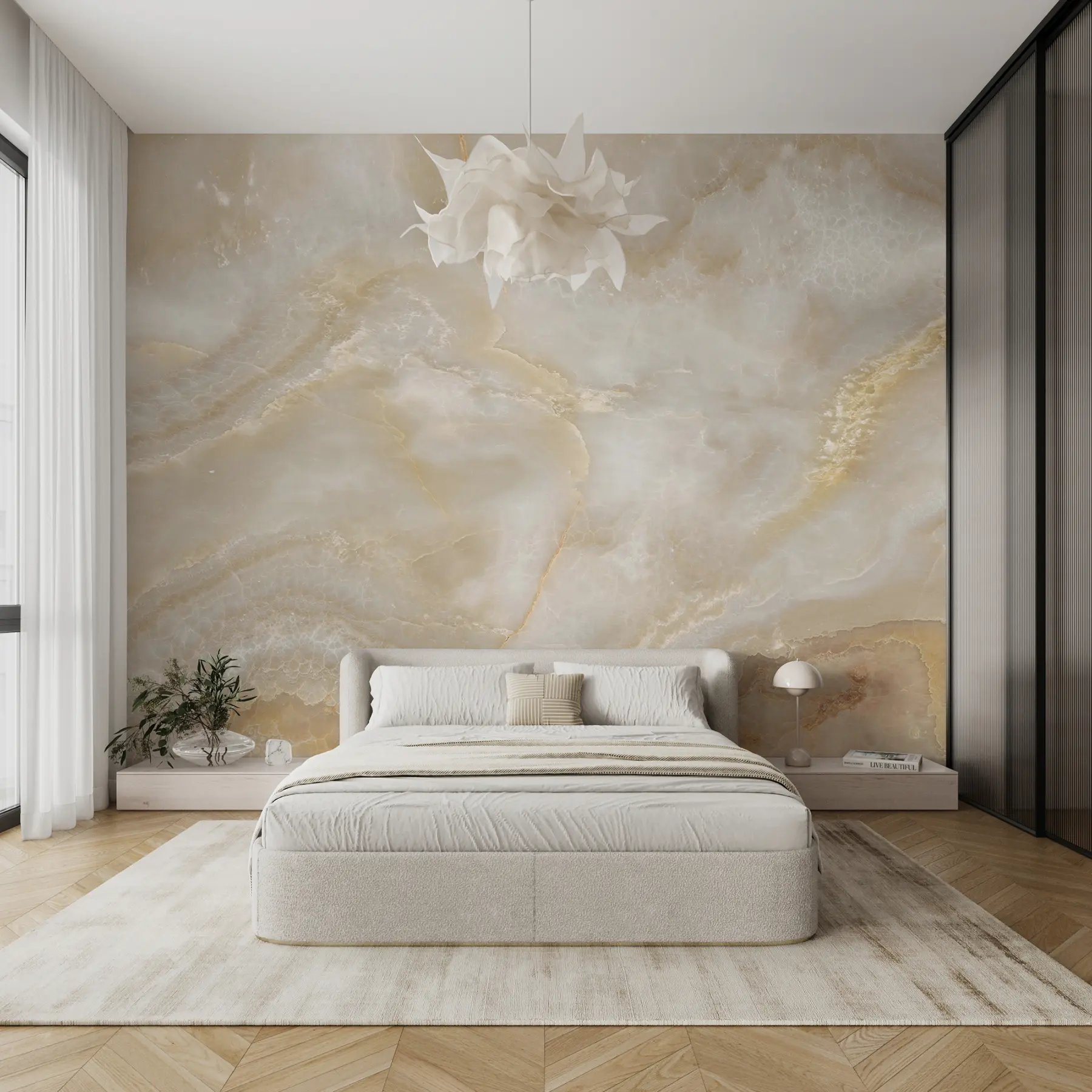 wall murals Beige marble u20722