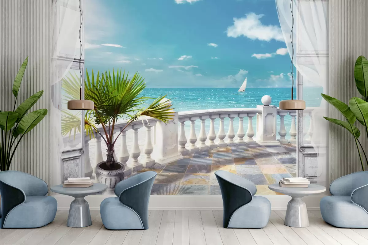 wall murals Water, cloud e sky u26132