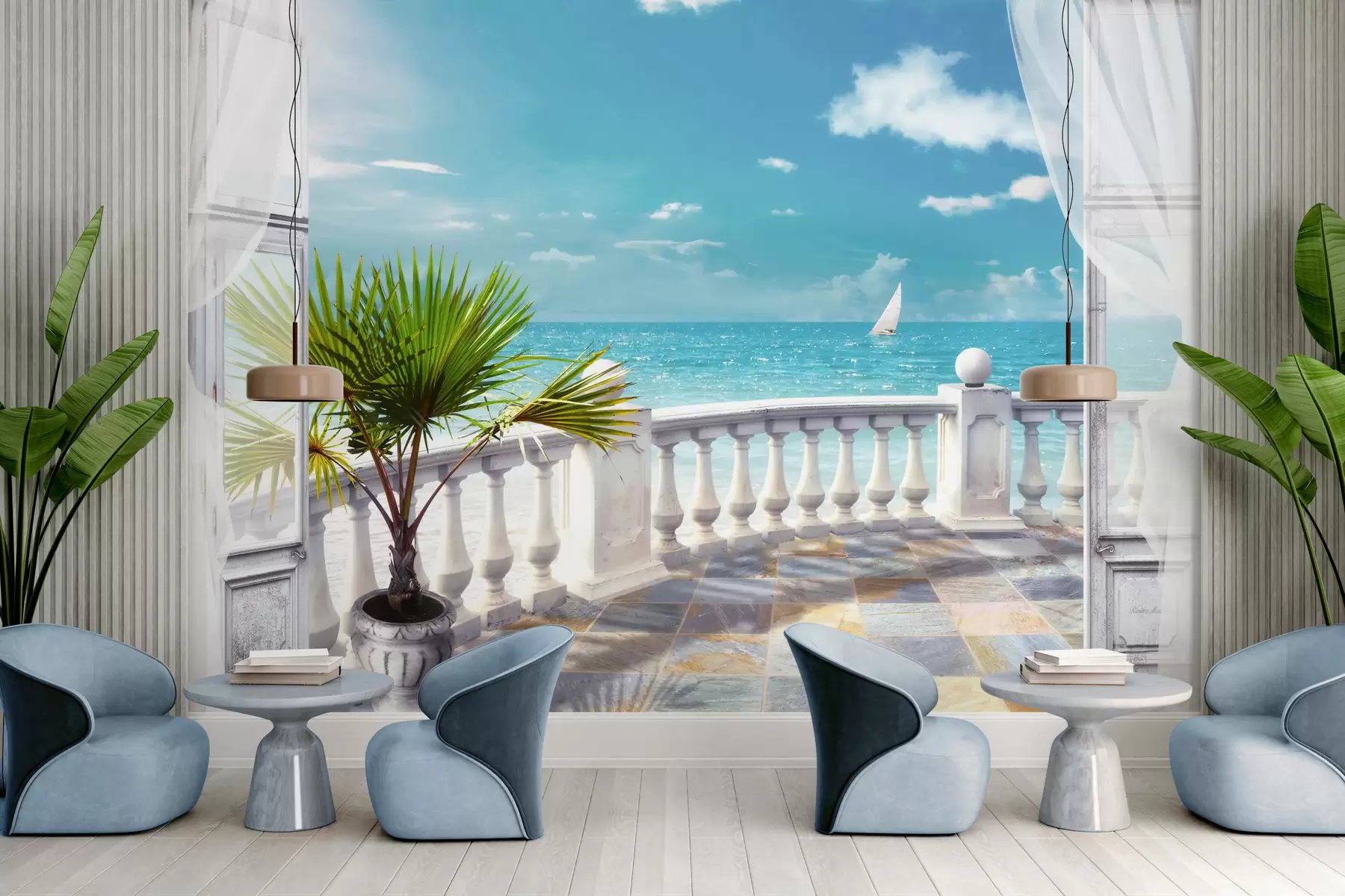 wall murals Water, cloud e sky u26132