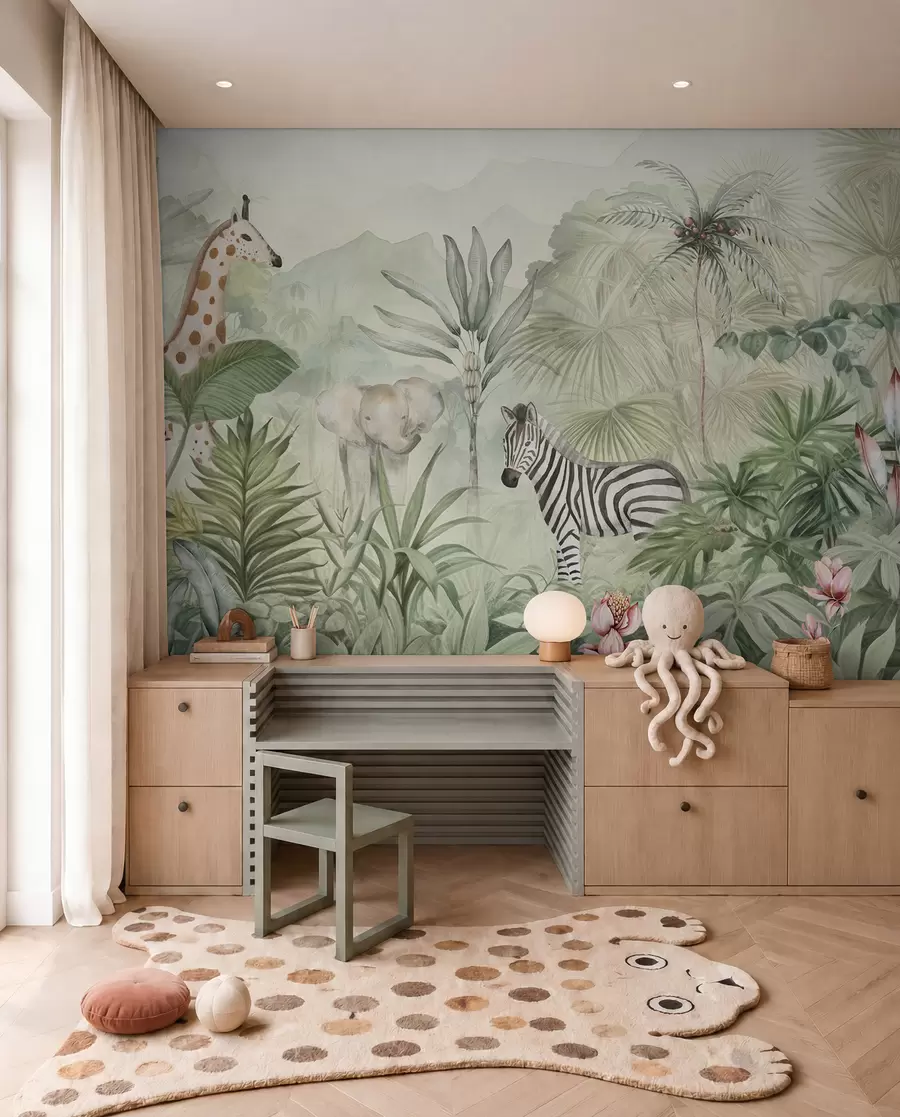 wall murals Little Safari Companions w00089
