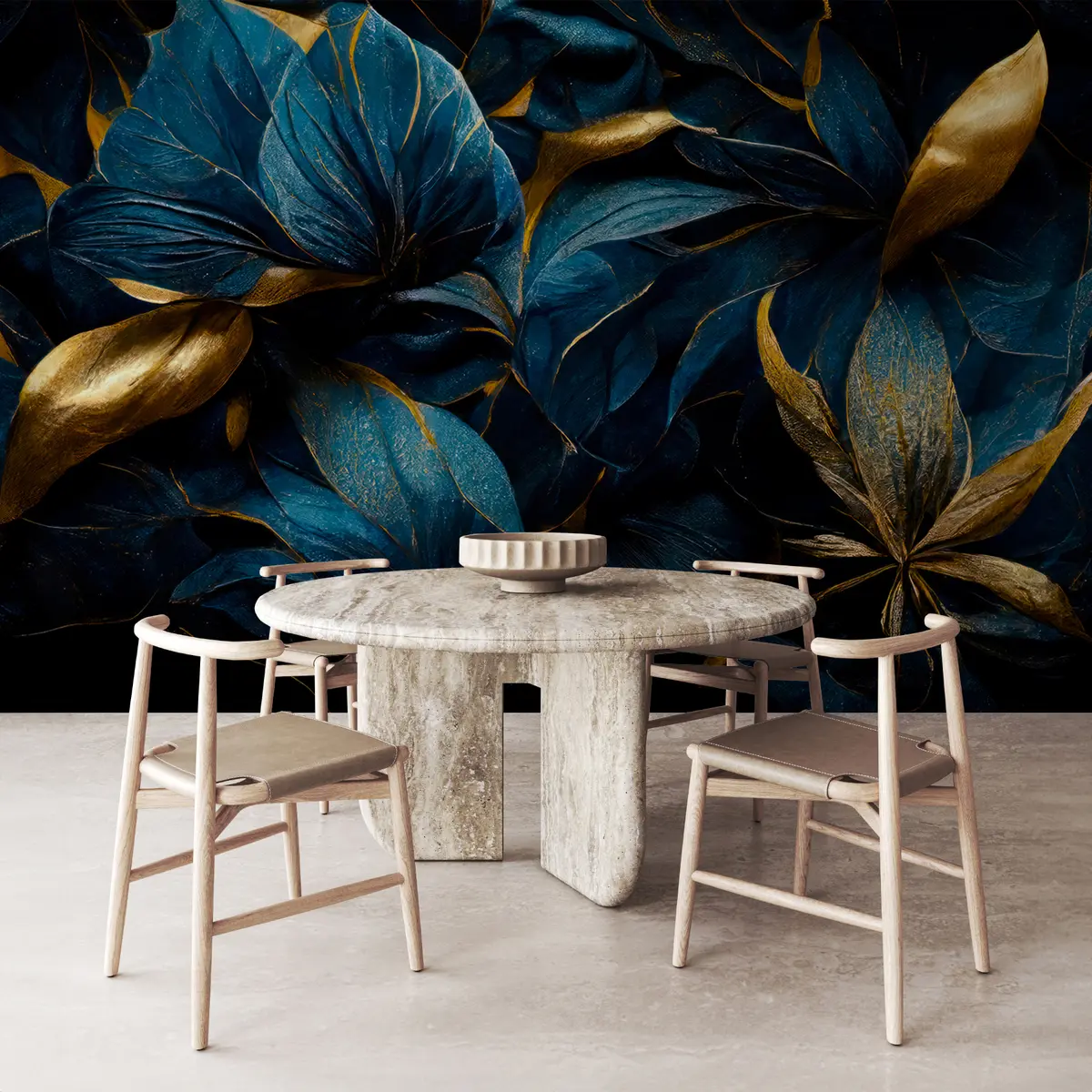 wall murals Blue royal flowers u74140d1