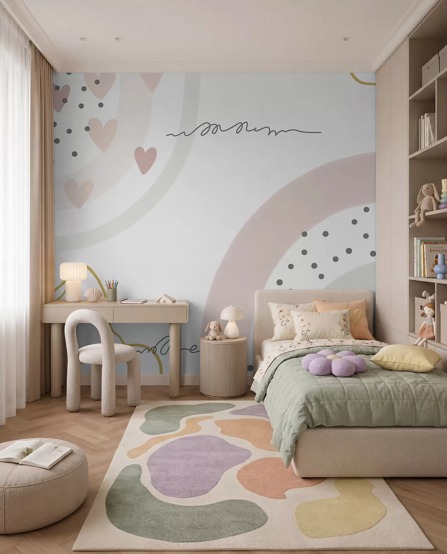 wall murals Dotted Rainbow u99373