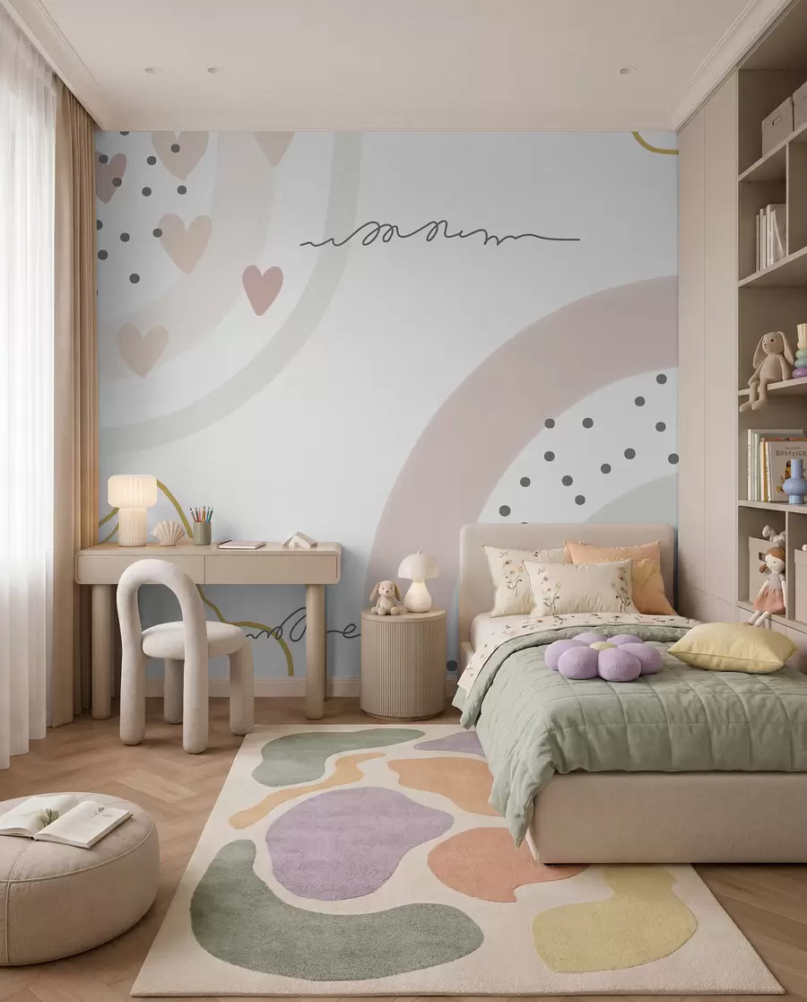 wall murals Dotted Rainbow u99373