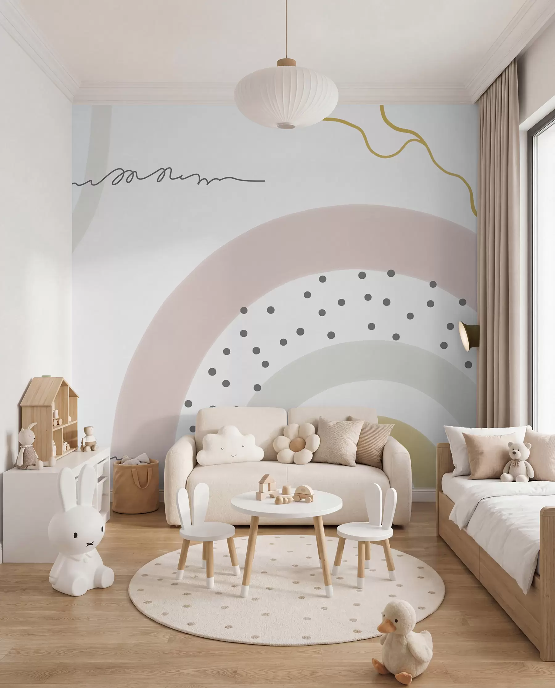 wall murals Dotted Rainbow u99373