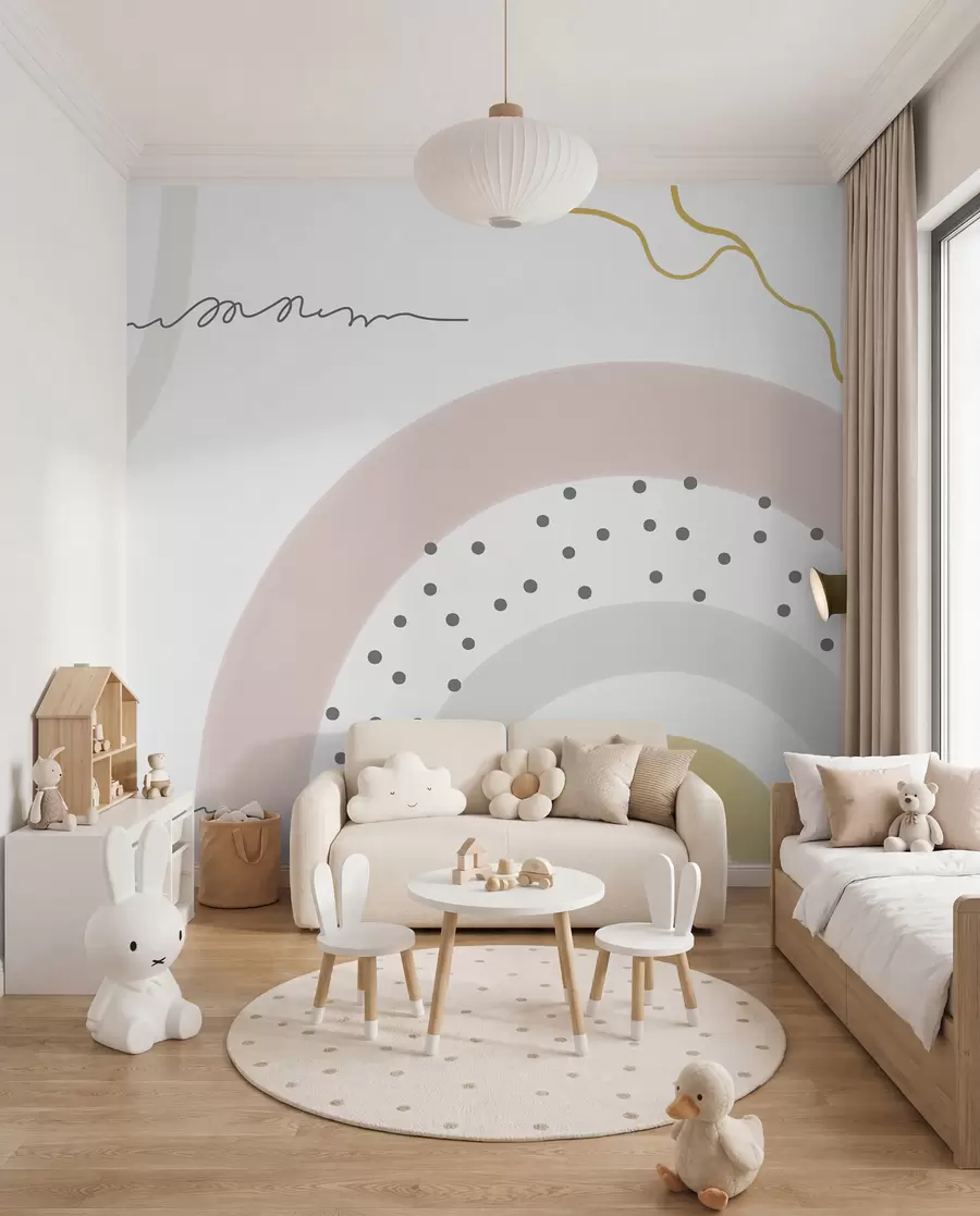 wall murals Dotted Rainbow u99373