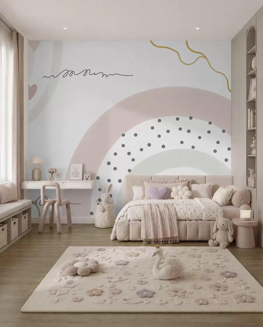 wall murals Dotted Rainbow u99373
