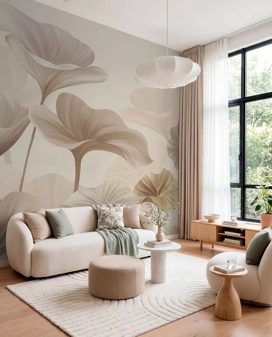 wall murals Sand Leaves Unfurling w00385v3