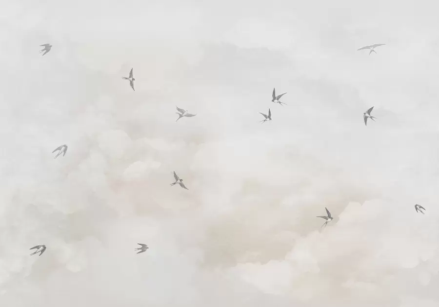 wall murals Sky with swallows w00526v2