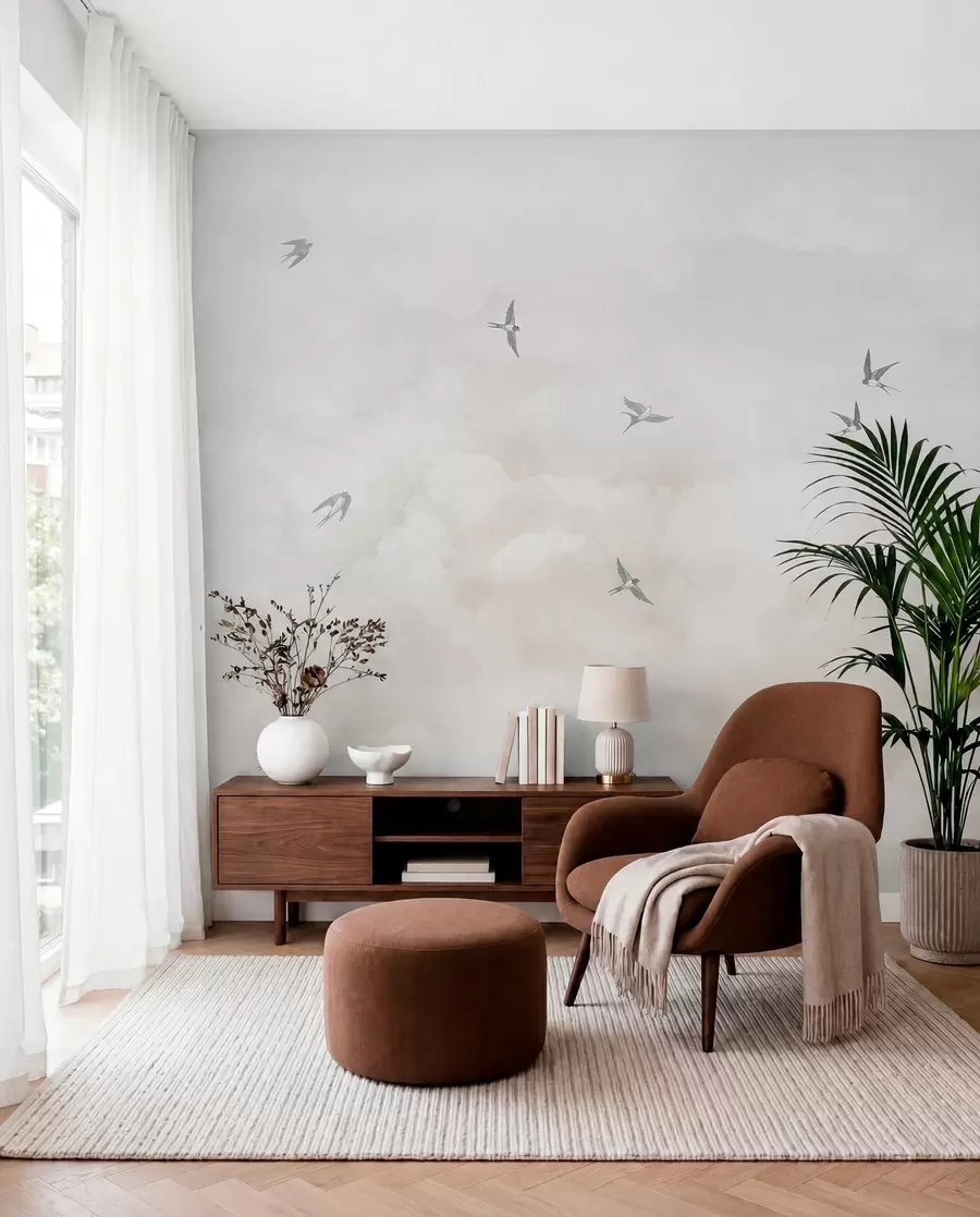 wall murals Sky with swallows w00526v2