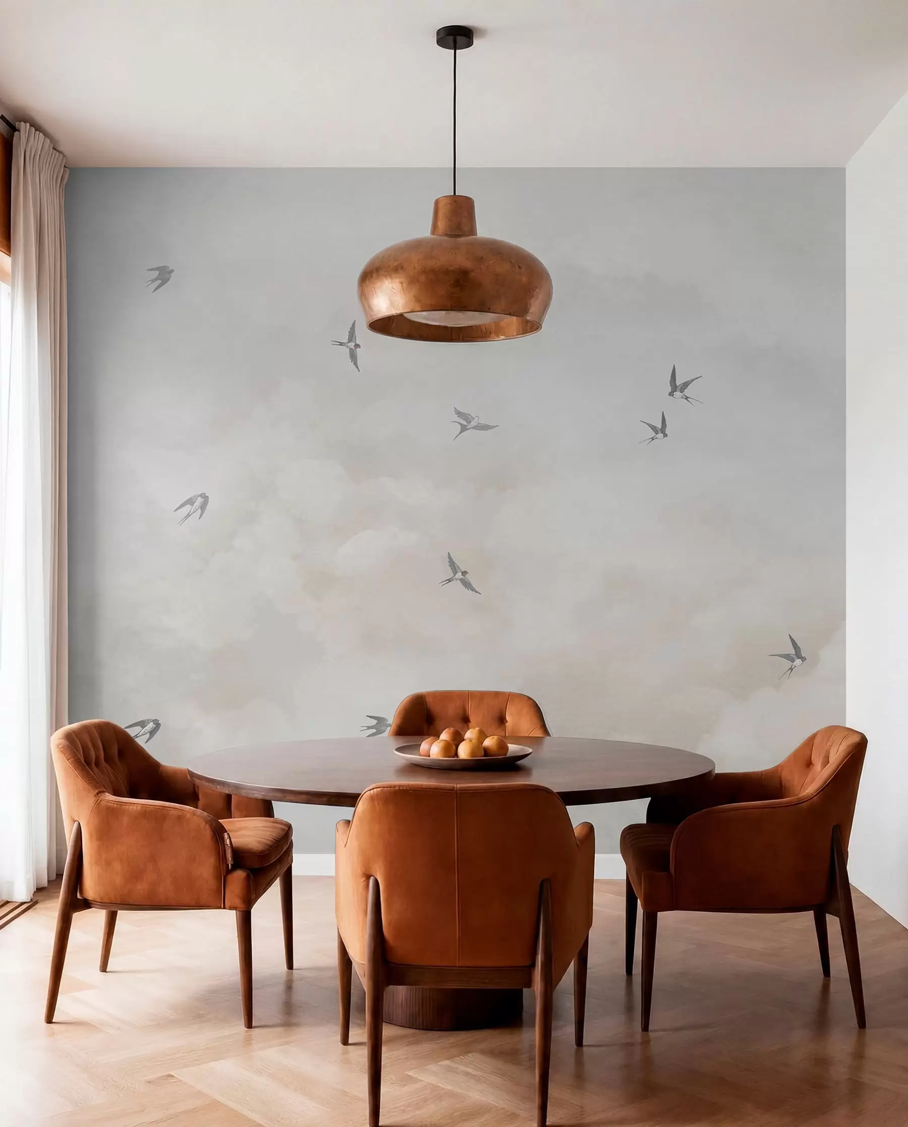wall murals Sky with swallows w00526v2