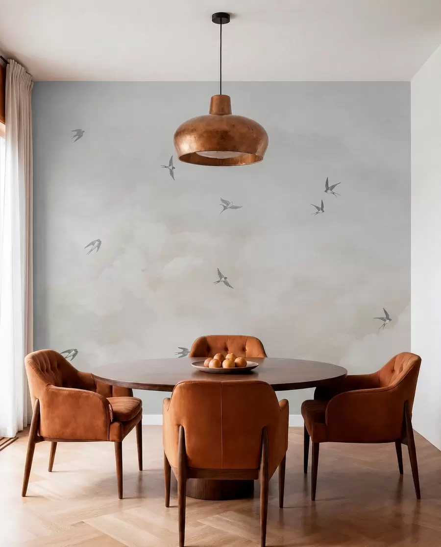 wall murals Sky with swallows w00526v2