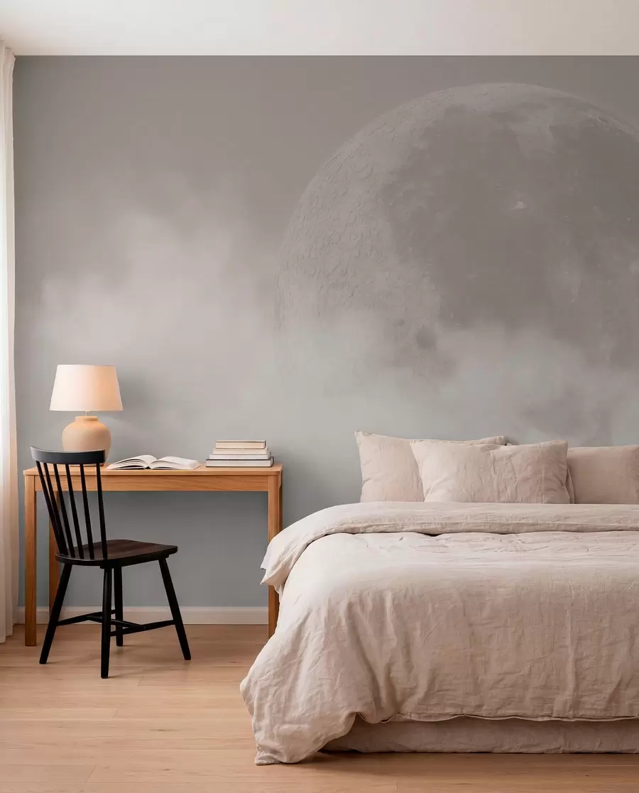 wall murals Moon in a Beige Sky w00548
