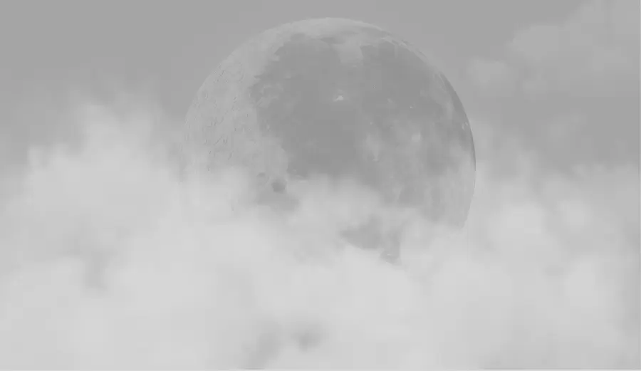 wall murals Big moon among the clouds of gray color loft style w00548v1