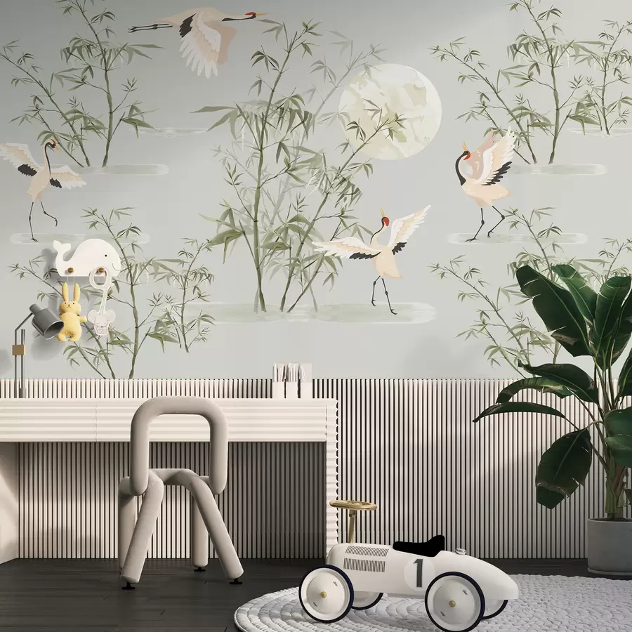 wall murals  Japanese style with bamboo w00520