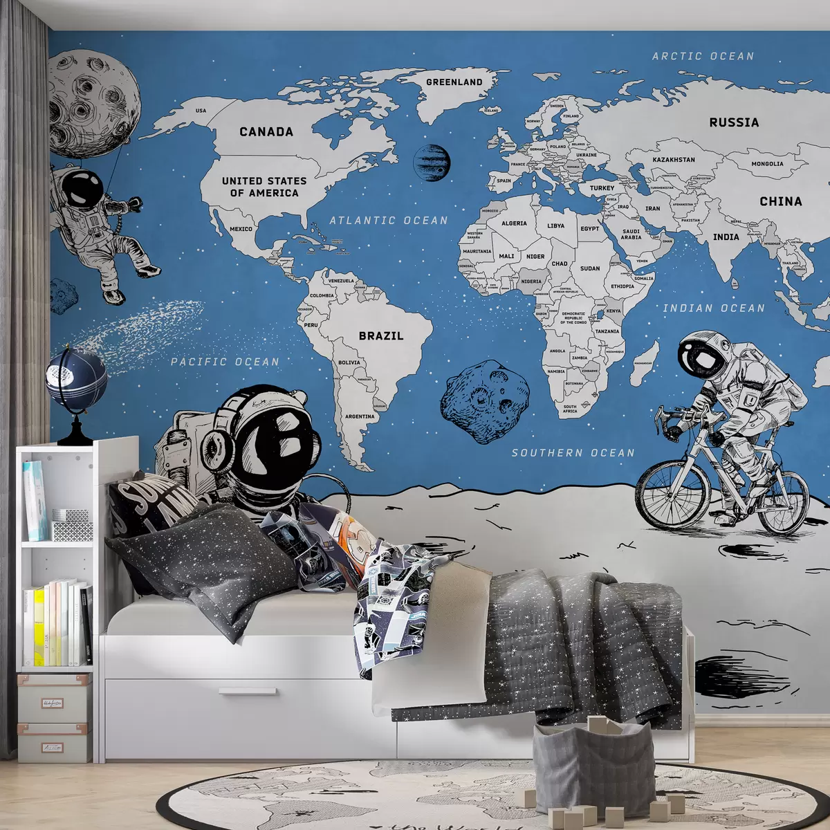 wall murals Space Atlas in English w00473v1