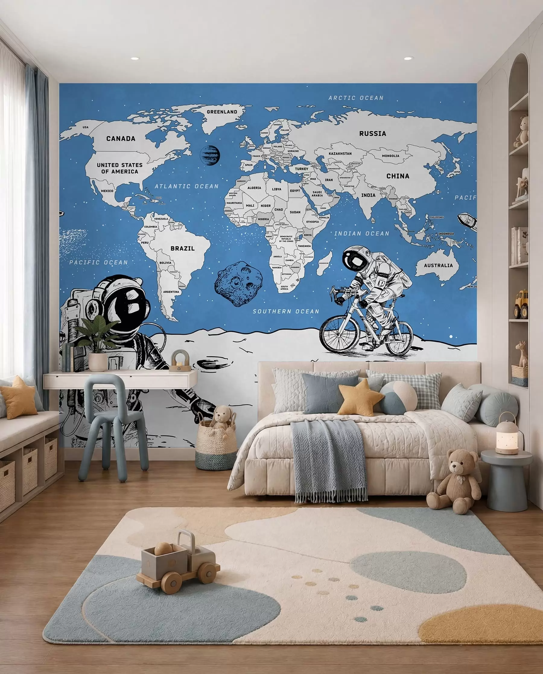 wall murals Space Atlas in English w00473v1