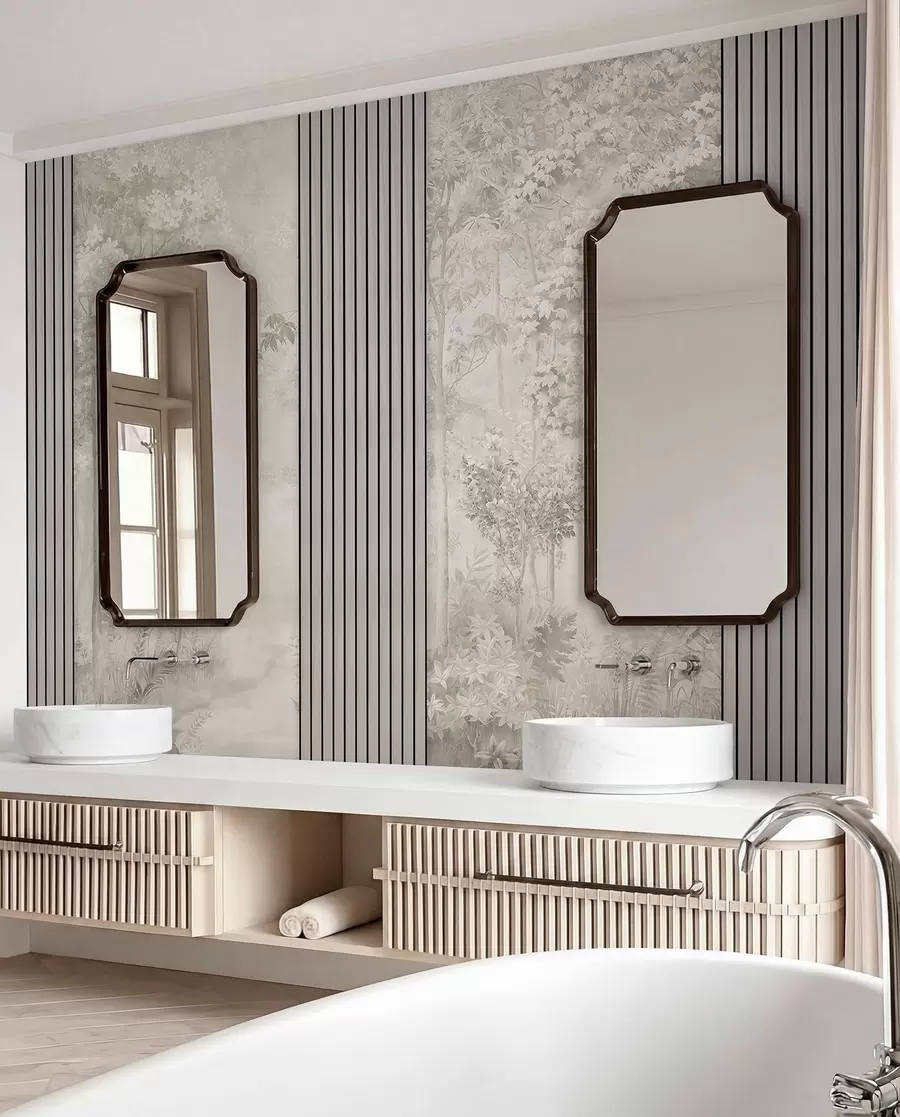 wall murals Woodland in Linen w00670