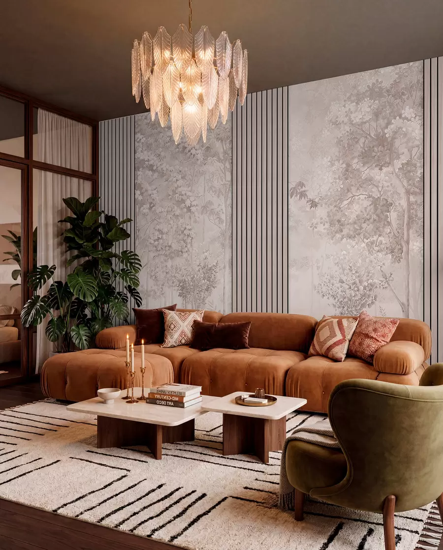 wall murals Woodland Blush w00670v1