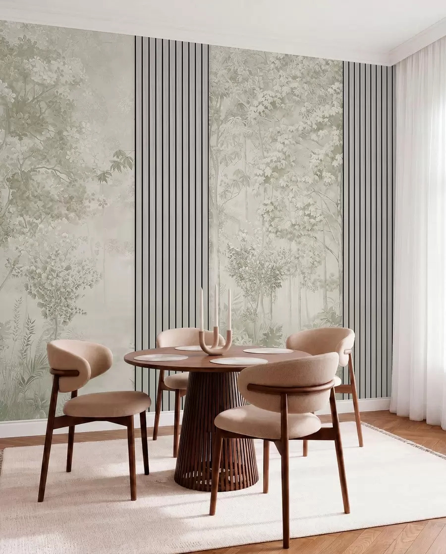 wall murals Woodland in Sage w00670v2