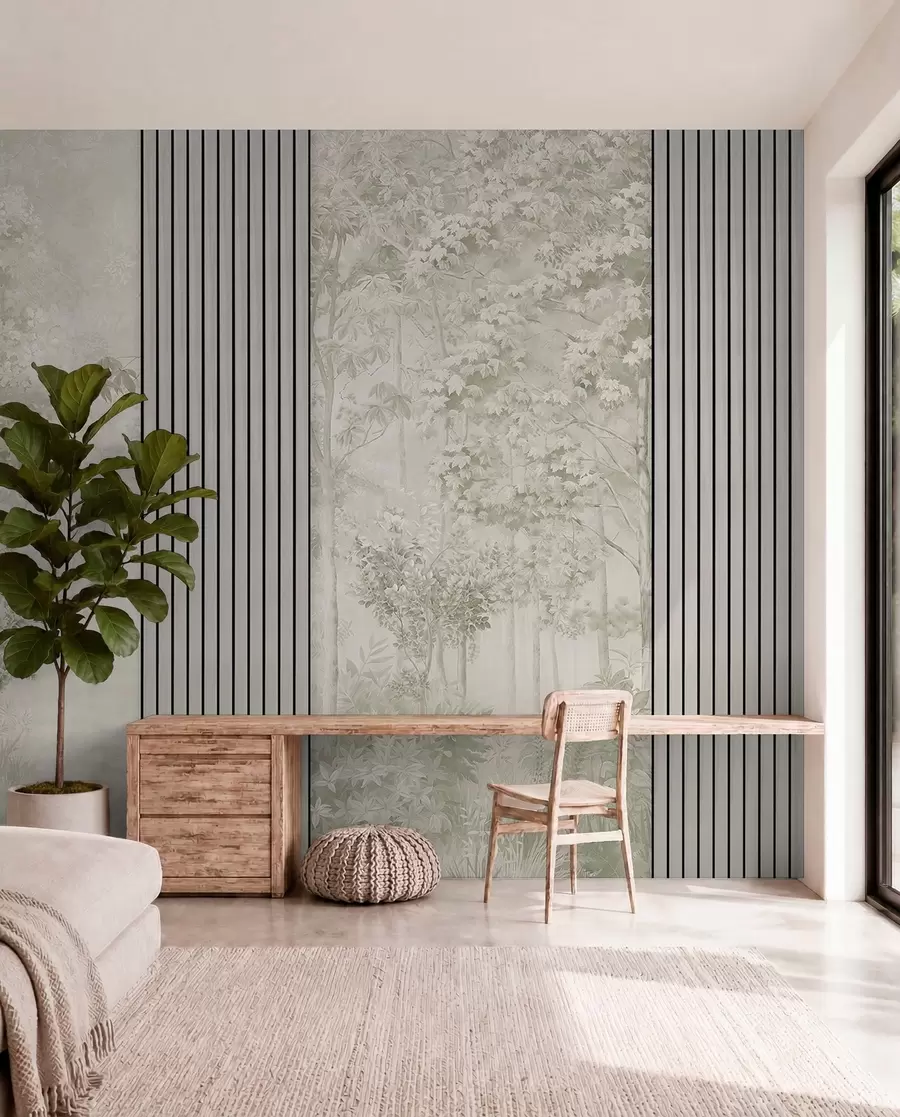 wall murals Woodland in Sage w00670v2