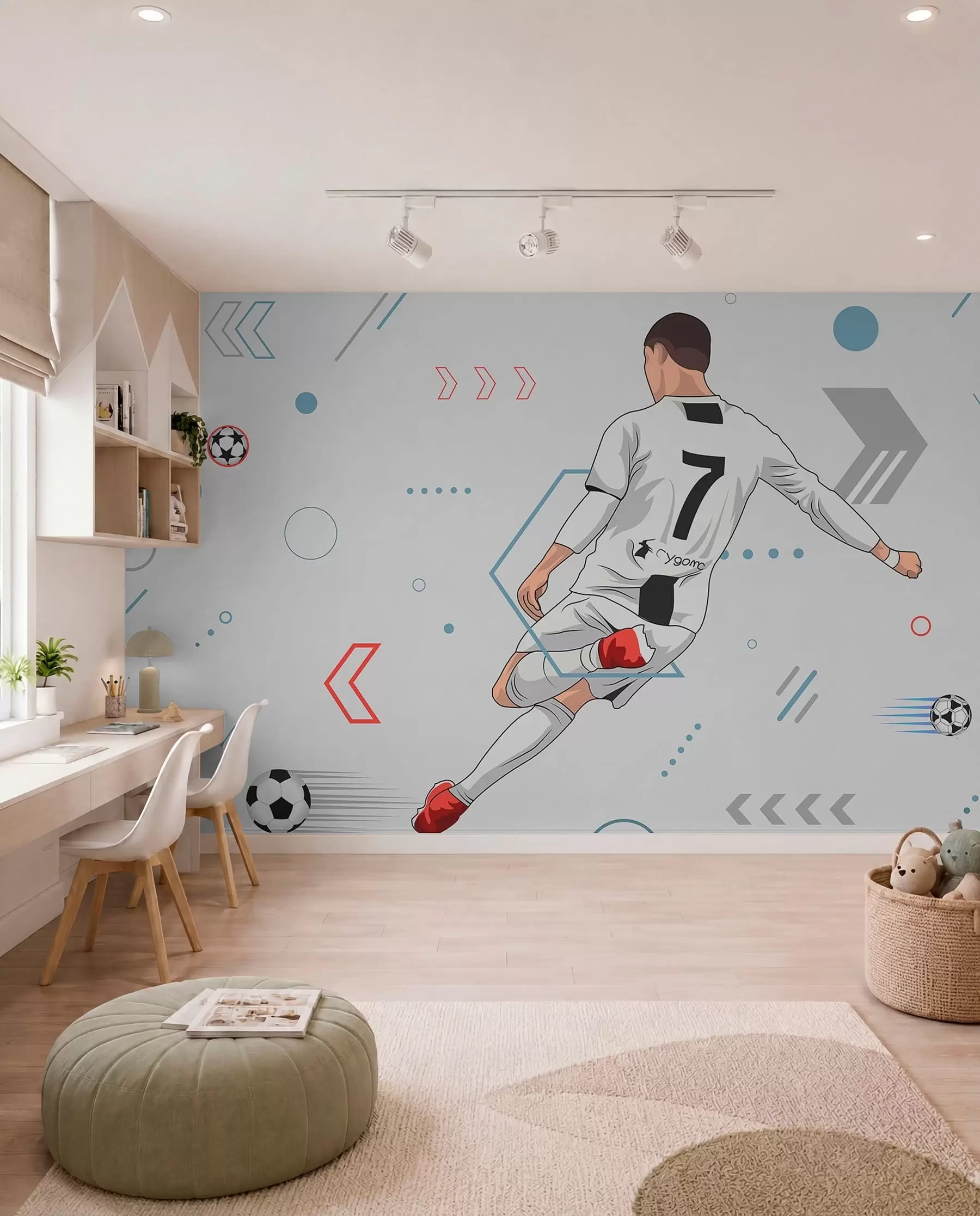 wall murals Number Seven on the Ball w00688
