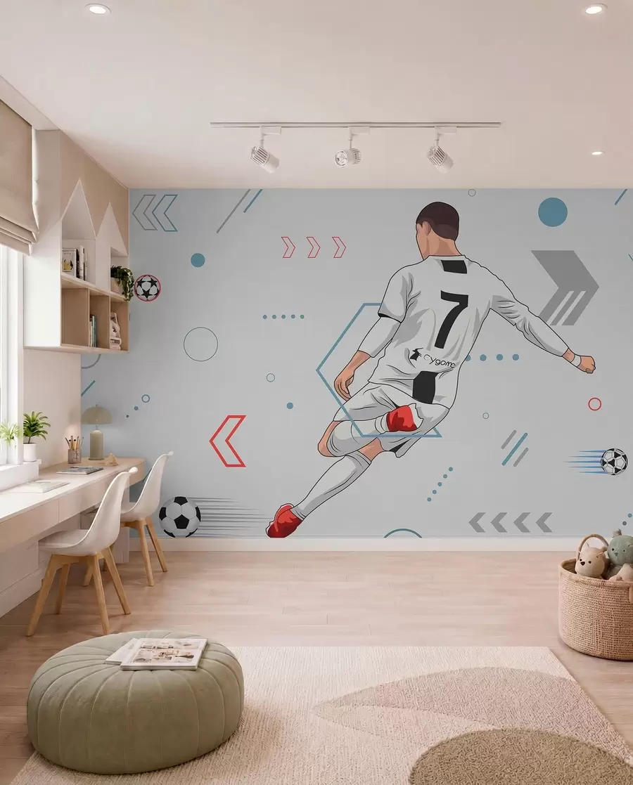 wall murals Number Seven on the Ball w00688