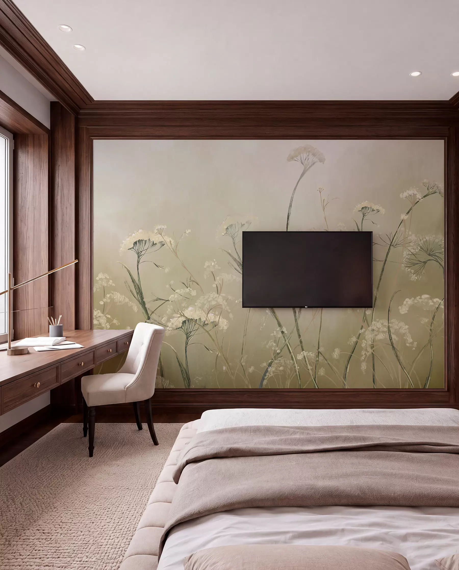 wall murals Wildflowers in Sepia w00903v1