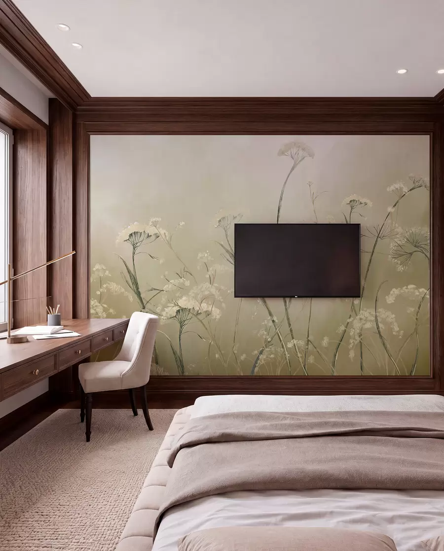 wall murals Wildflowers in Sepia w00903v1