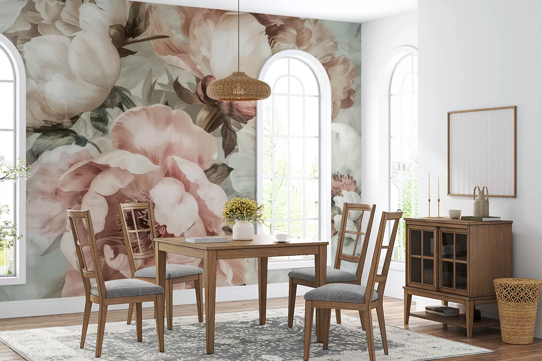 wall murals Peonies w01291