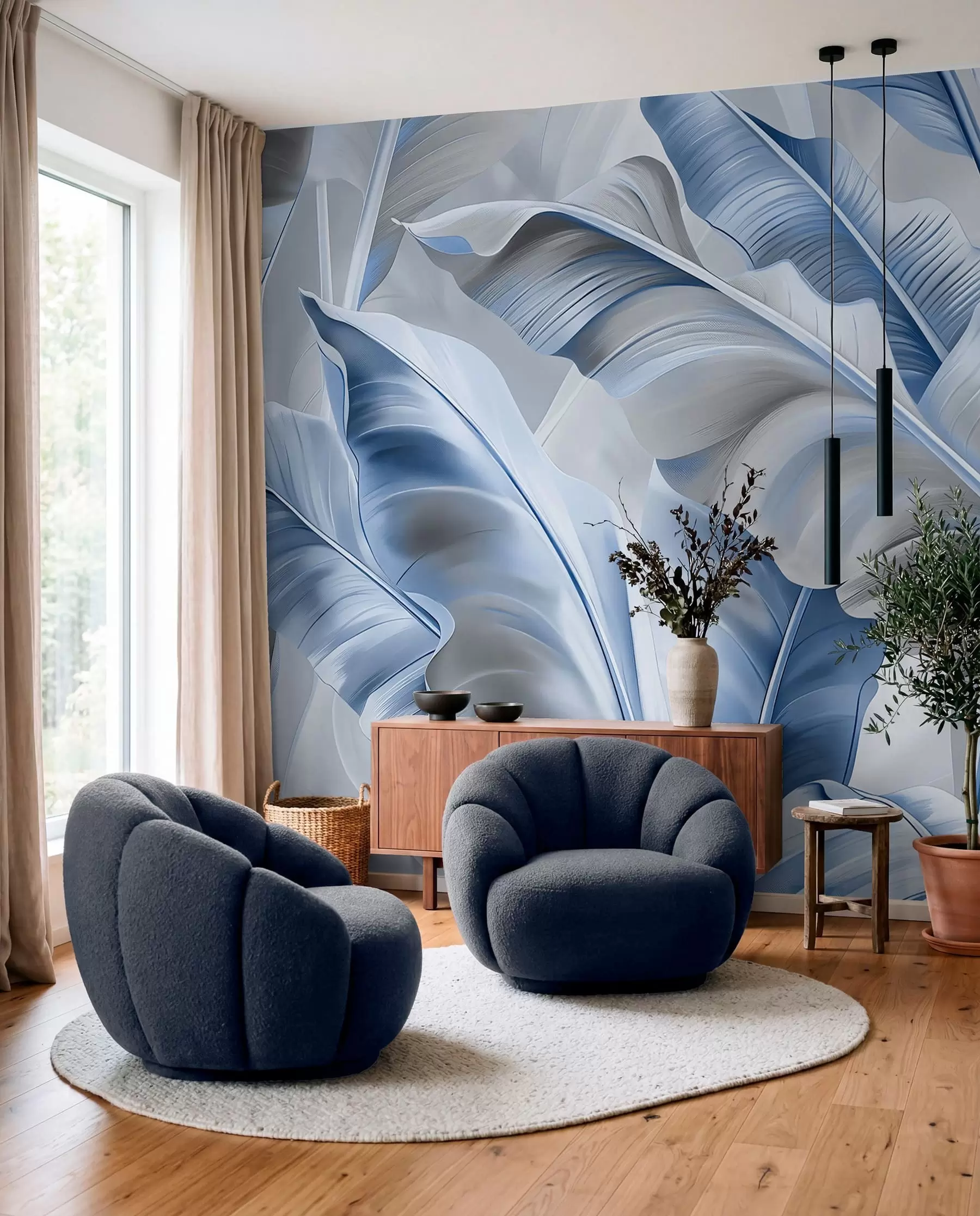 wall murals Blue Banana Canopy w07876v1