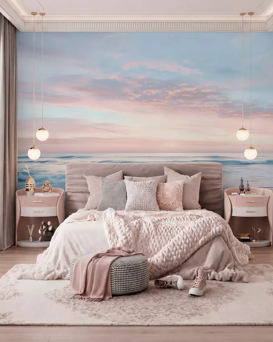 wall murals Gentle embankment by the sea w07935